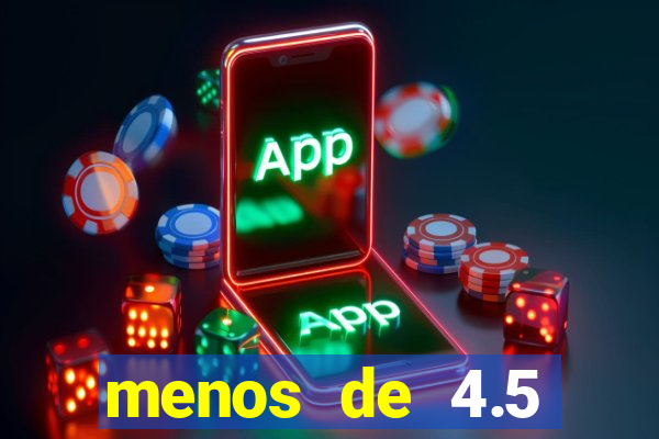 menos de 4.5 escanteios o que significa